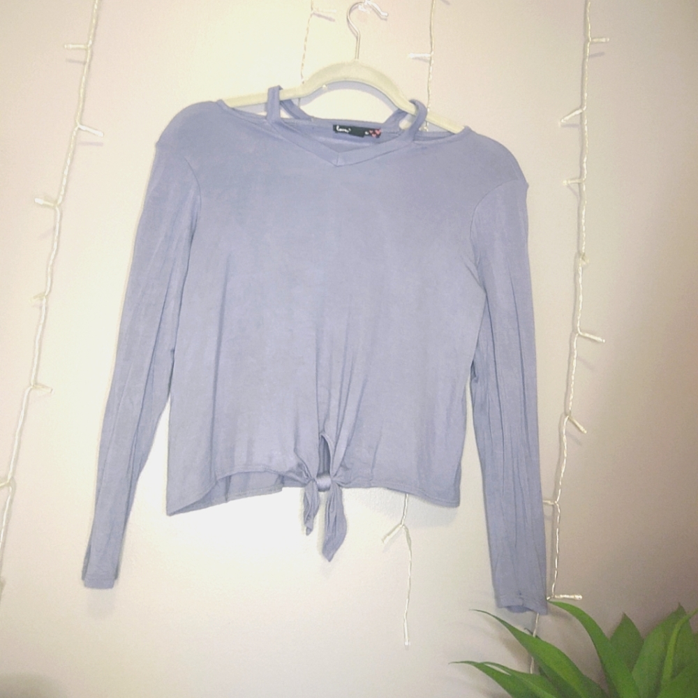 A gray long sleeved shirt from the brand Love, Alexa: Size 12